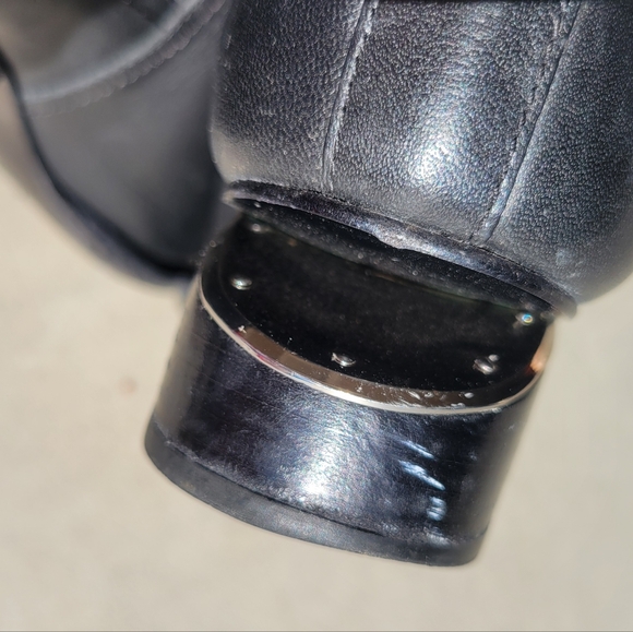 Alexander Wang Kori Bootie With Rhodium Leather Black Chelsea Ankle Cutout 37.5 - Picture 14 of 16